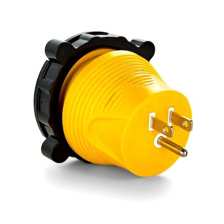 Camco LOCKING POWERGRIP ADAPTER, 5-15P X L5-30R (E/F), 15A MALE-30A FEMALE 55640